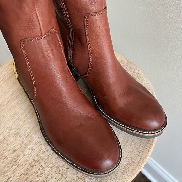 Vince Camuto Leather Kensilie OverThe Knee Riding Boots Lug Sole Brown, 6.5 NWOB - Picture 7 of 8